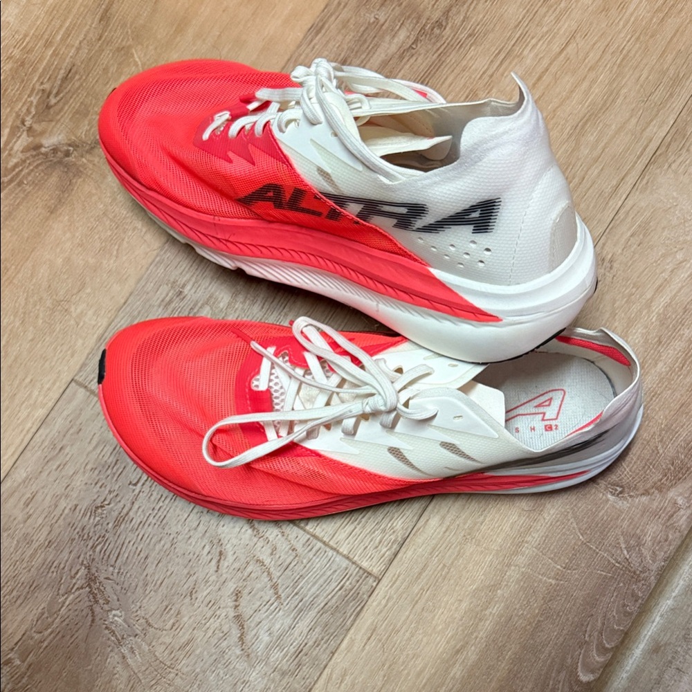 Altra Men's Red and White Athletic Shoes